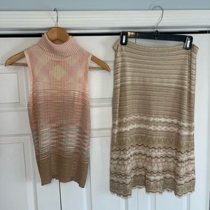 Vintage Missoni Sleeveless Sweater and skirt combo